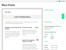 Tablet Screenshot of mauipasta.com